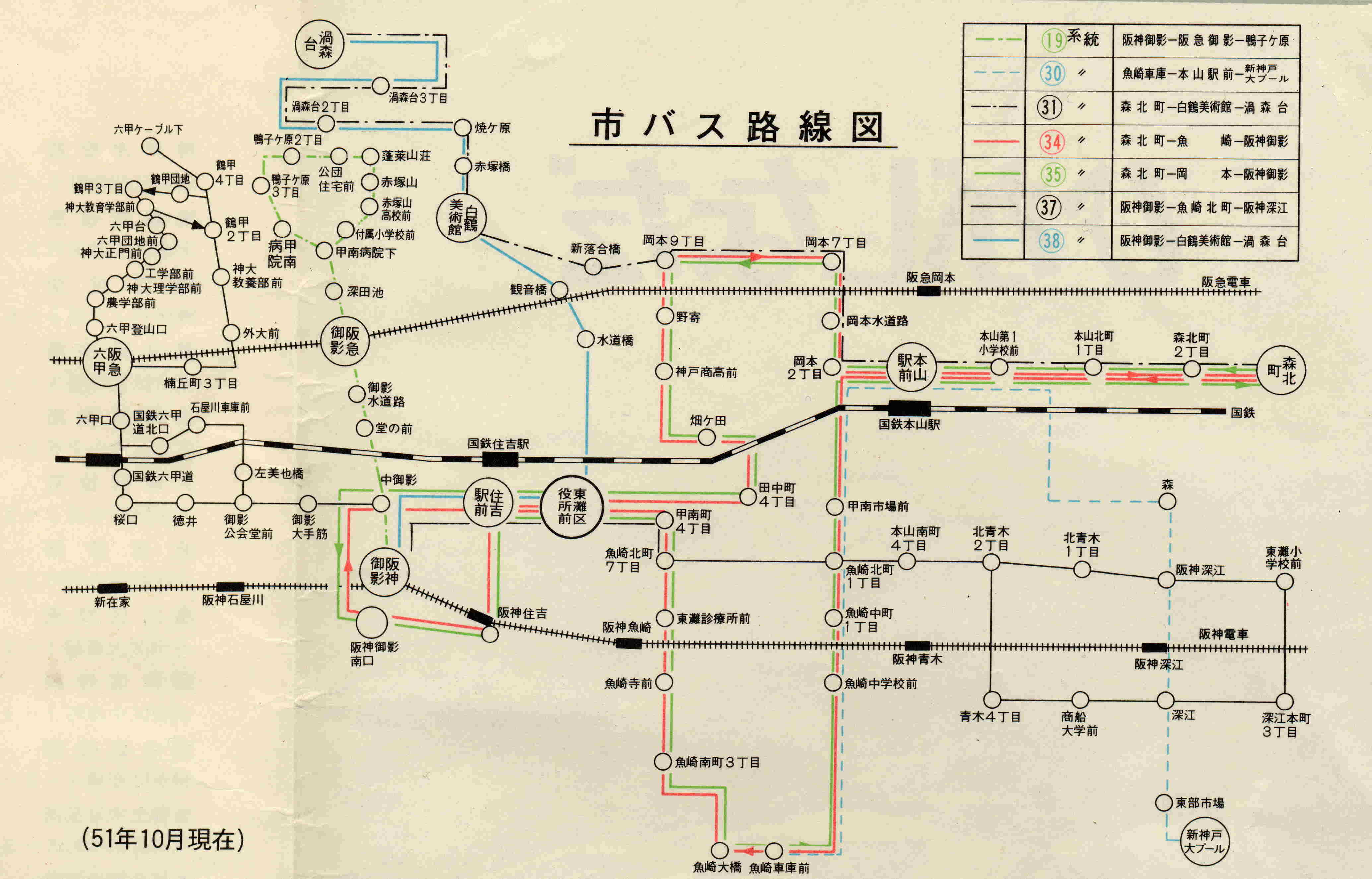 34 系統 ストア 神戸 市バス